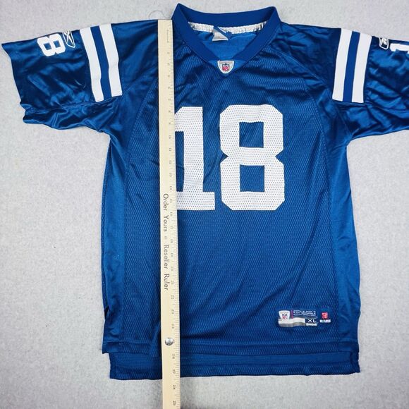 Peyton Manning 18 Jersey Mens XL Blue NFL Indianapolis Colts Onfield Reebok Y2K - Picture 9 of 15